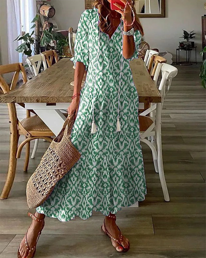 Ava - Elegant bohoklänning med magskydd