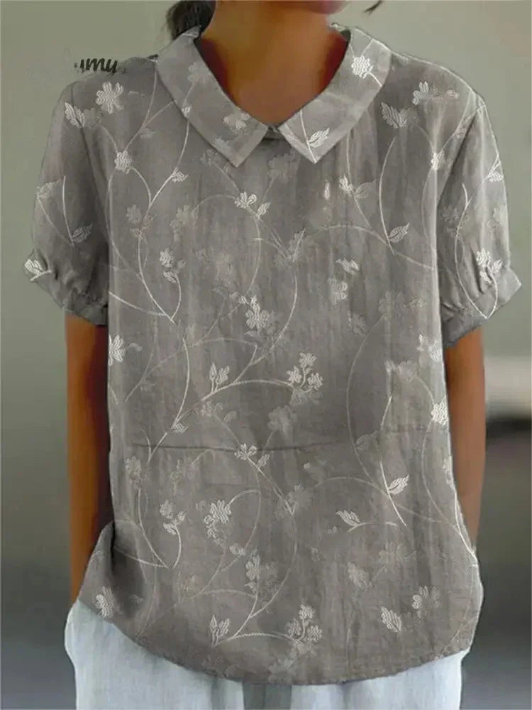 Karla - Blommig elegant blus