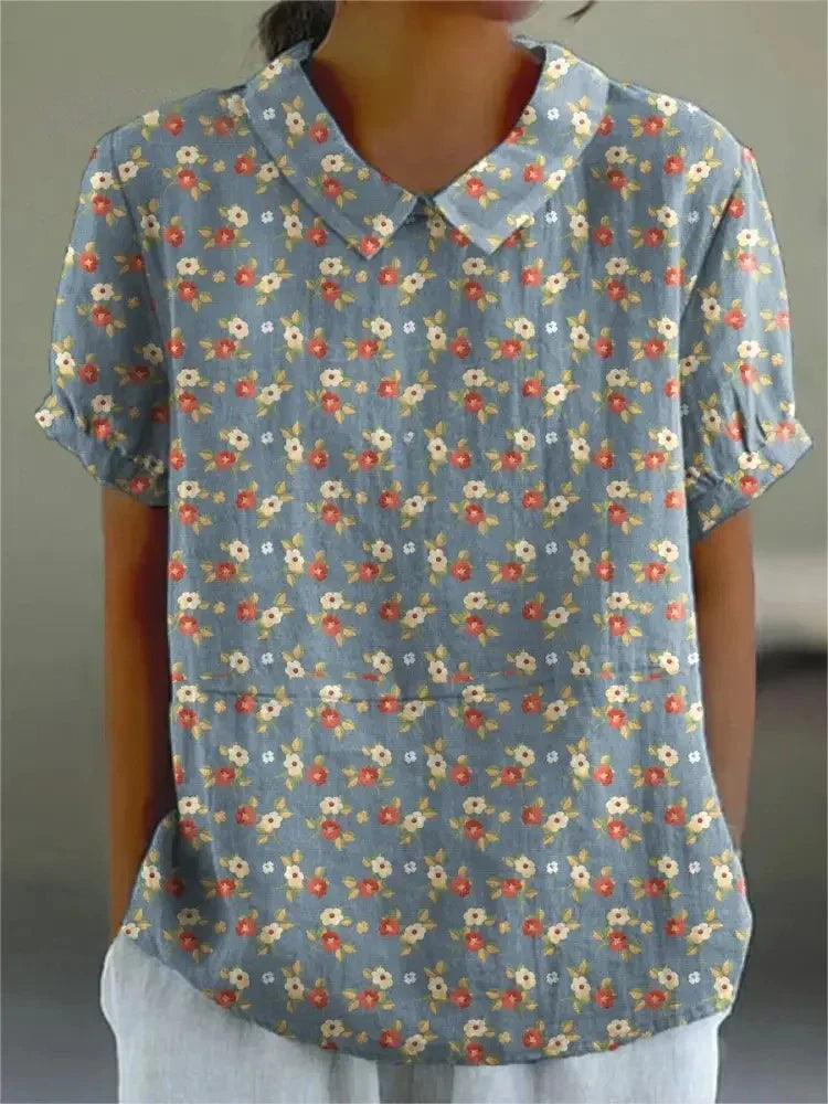 Karla - Blommig elegant blus