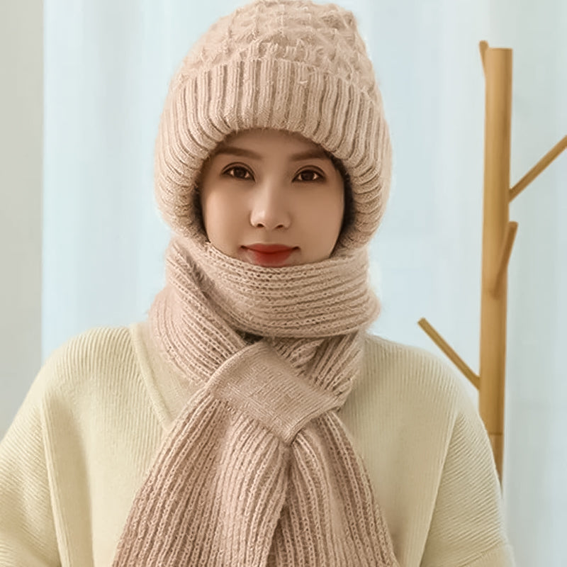 Integrerat Hörselskydd Vindtight Mössa Scarf