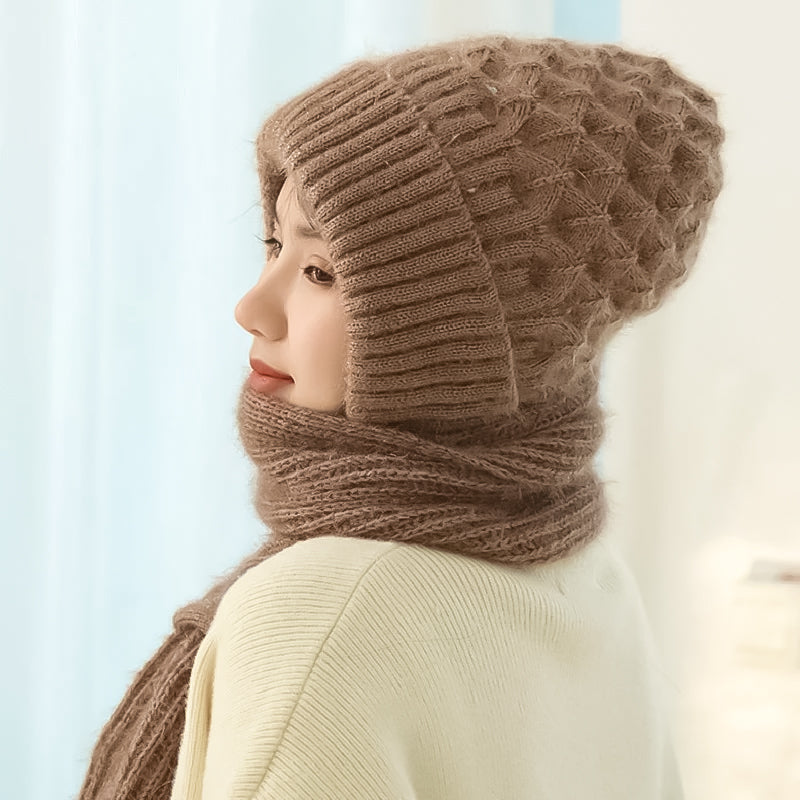 Integrerat Hörselskydd Vindtight Mössa Scarf