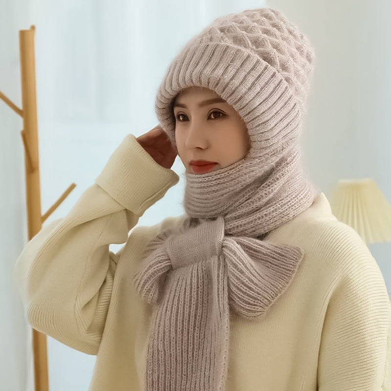 Integrerat Hörselskydd Vindtight Mössa Scarf