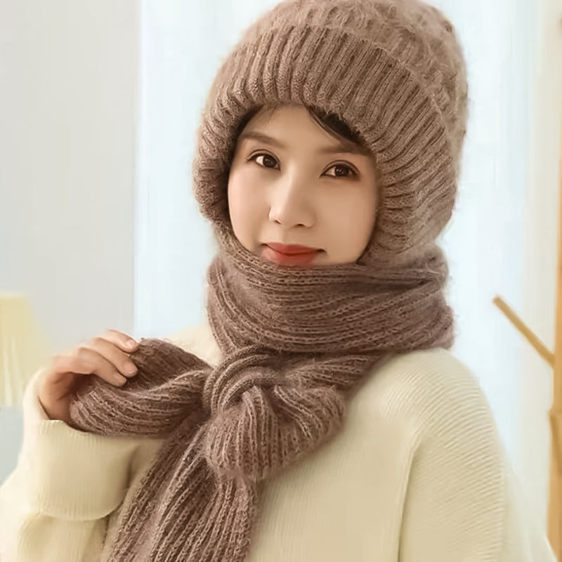 Integrerat Hörselskydd Vindtight Mössa Scarf