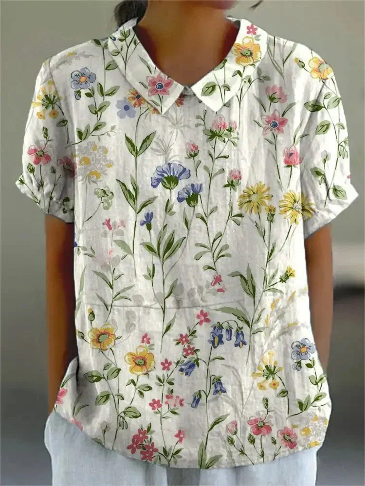 Karla - Blommig elegant blus