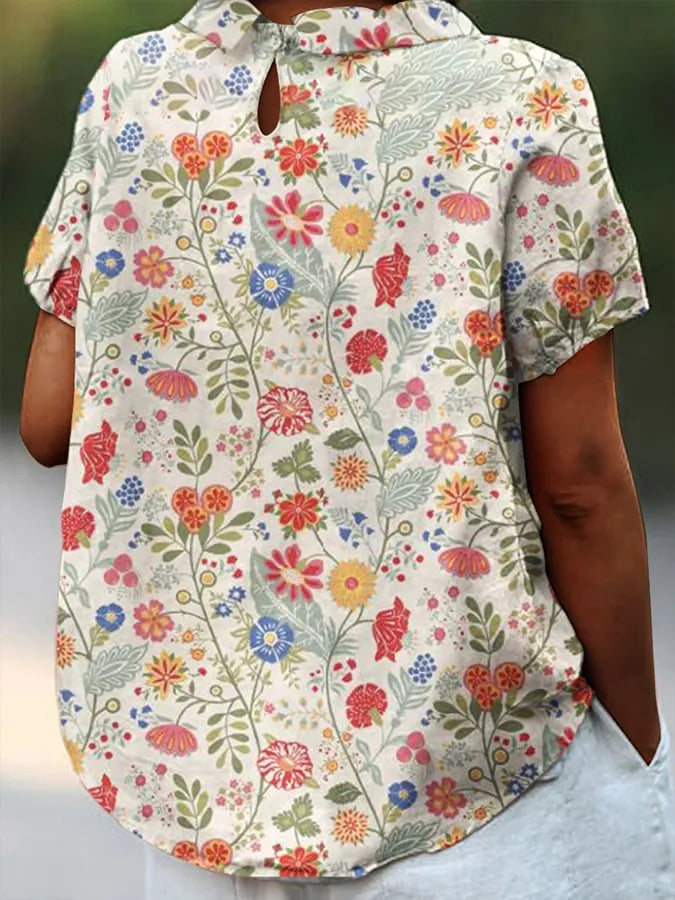 Karla - Blommig elegant blus