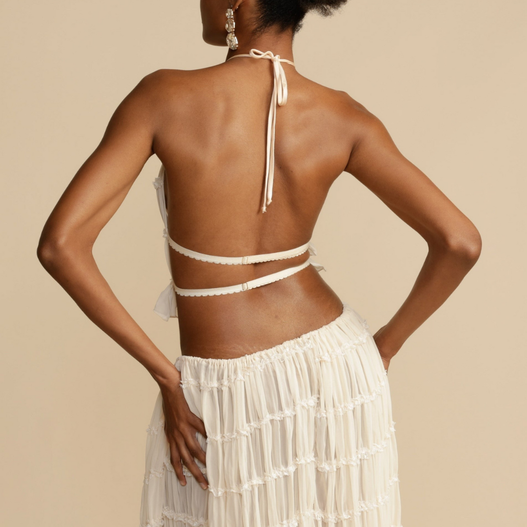 Jeanette™ | Halter topp och kjol set