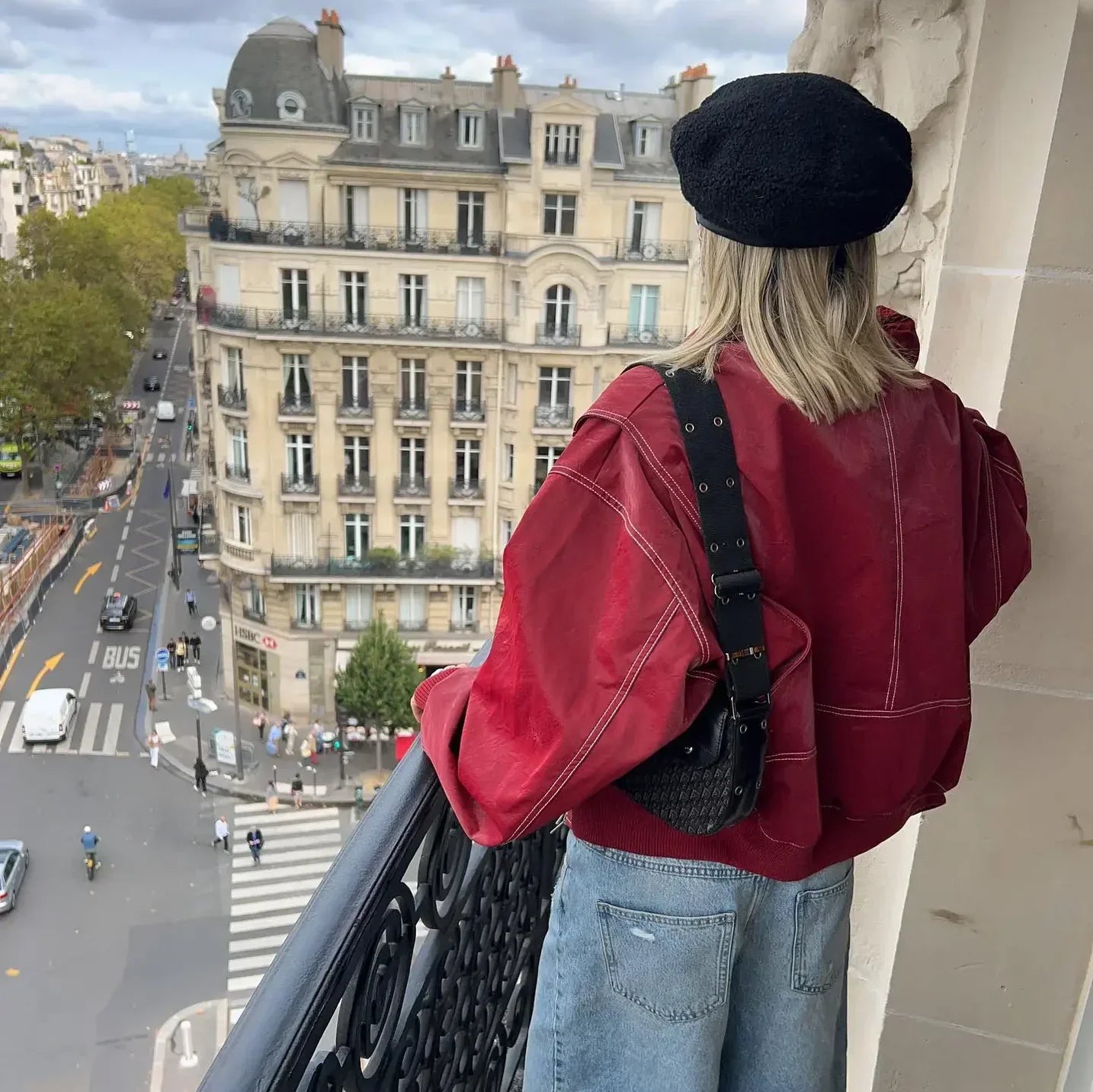 Fanny | Oversized läderjacka