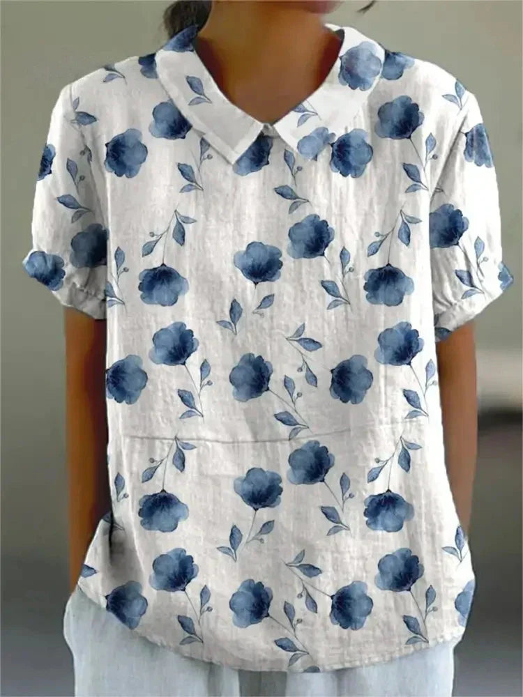 Karla - Blommig elegant blus